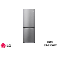 LG 320L Refrigerator Bottom Freezer - Platinum Silver