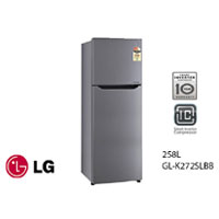 "LG" 258L Platinum Silver Top Freezer Smart Inverter Refrigerator (GL-K272SLBB)