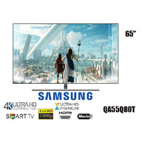 SAMSUNG 55" Class Q80T-Series 4K Ultra HD Smart QLED TV - QA55Q80T (2020 Model)